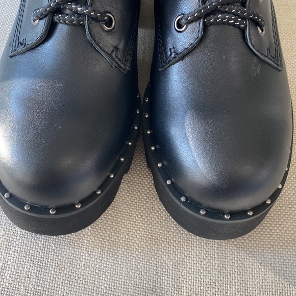 Free People and Anthropologie NWT Bibi Lou Black Combat Boots. Comfortable fun! - Picture 4 of 6